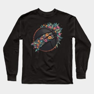 boho floral flowers for basketball player and lover Long Sleeve T-Shirt